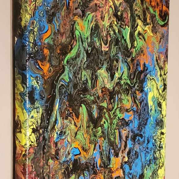 Acrylic Fluid Art on Canvas - Picture 3 of 3